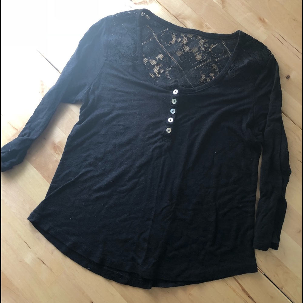 Lace accented top